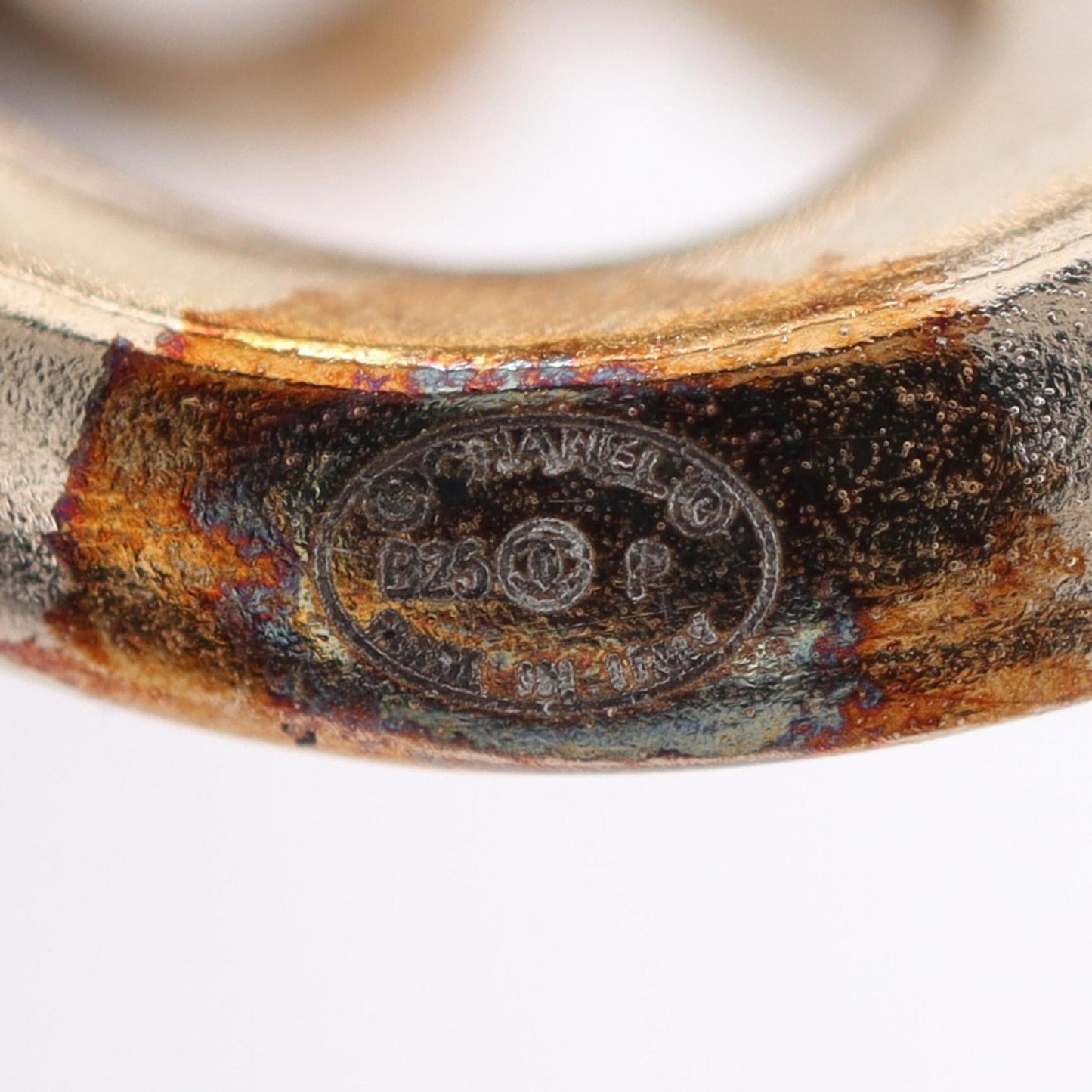 CHANEL Coco Mark Flower Hoop Earrings with Gold-Plated Rhinestones for Women