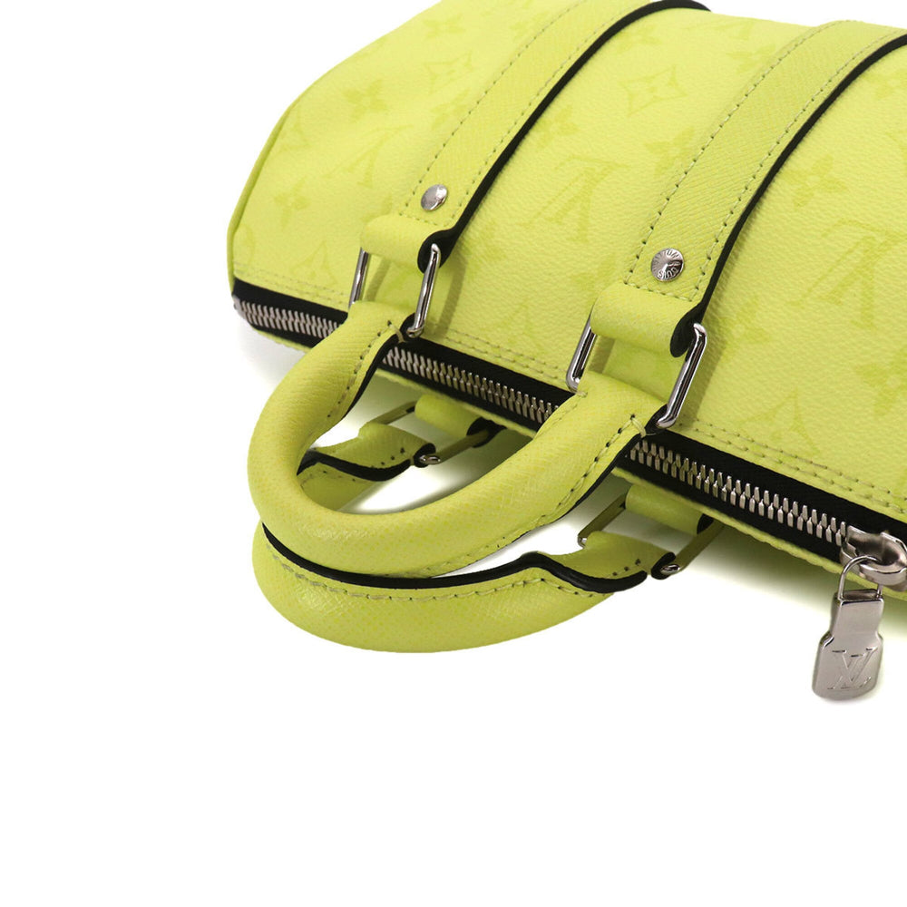 Louis Vuitton Keepall Bandouliere 25, Taigarama 2-way Hand/Shoulder Handbag, Lemon Yellow, M14078, RFID — Like New