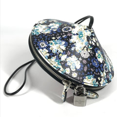 LOUIS VUITTON Floral Print Tupi Shoulder Bag in Black Leather, Unisex — Like New