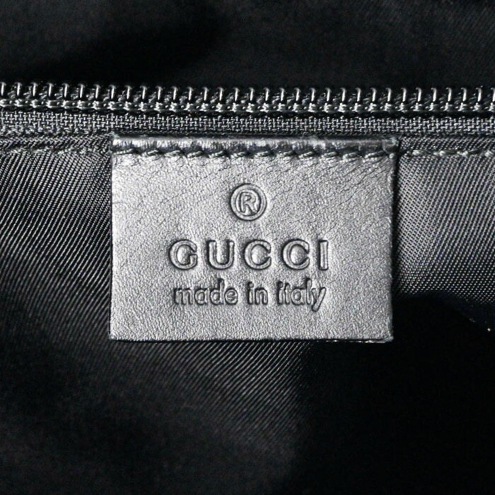 GUCCI GG Supreme Plus Tote Bag Leather Dark Gray Black 322072 — Like New
