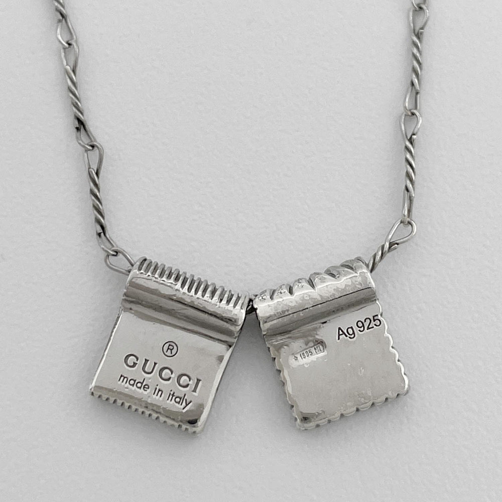 GUCCI Interlocking Necklace, SV925 Silver, Women's — Like New