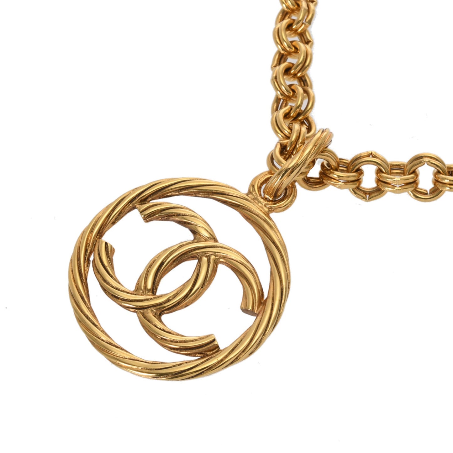 CHANEL Coco Mark Vintage 1993 Model Gold Hardware Women's GP Necklace A Rank Pre-owned Ginzo