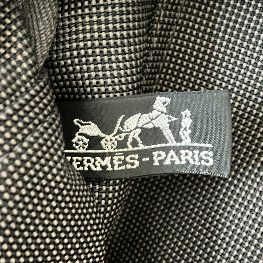 HERMES Hermes Herline MM Canvas Tote Bag, Black, Women's — Like New