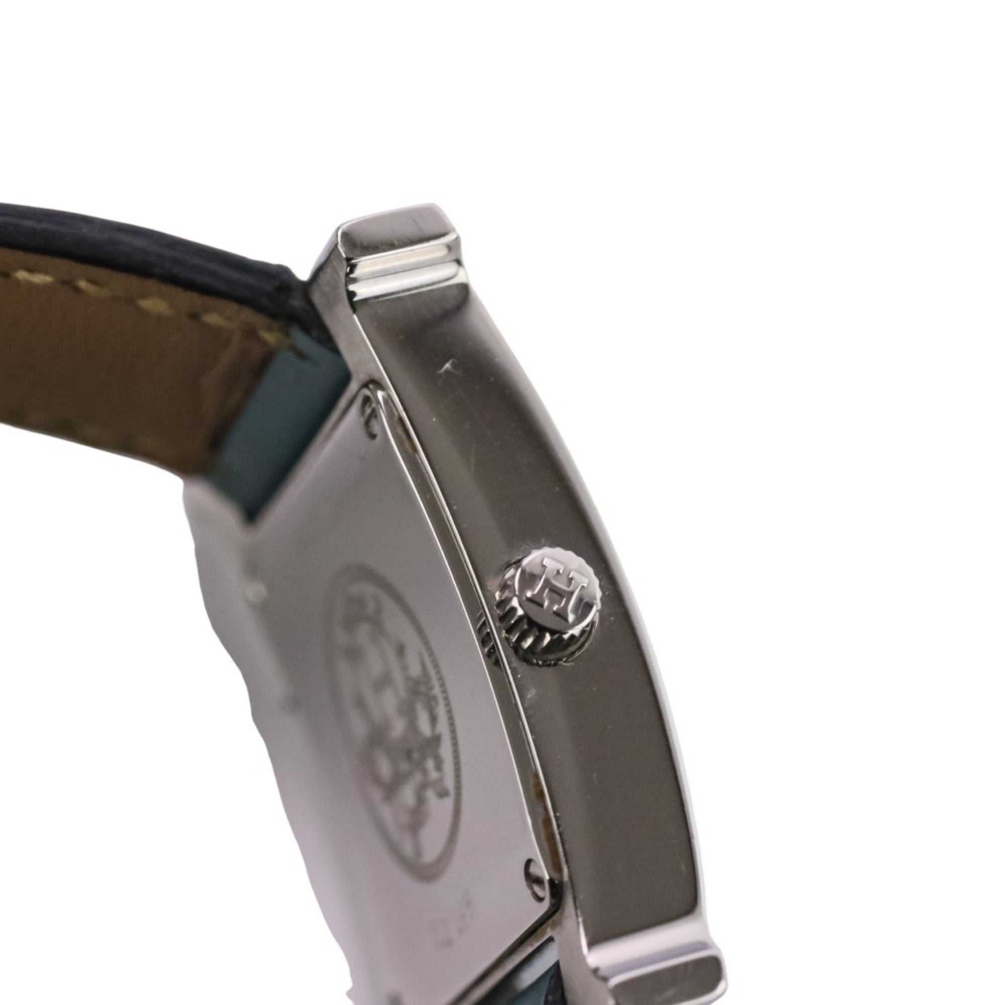HERMES H-Watch HH1.210 White Dial Blue Silver Color Women's Watch — Very Good