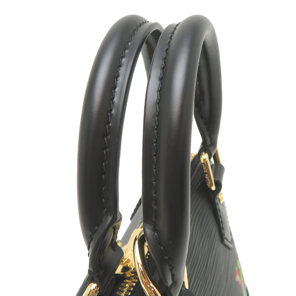 Louis Vuitton Alma BB Takashi Murakami Collaboration Women's Handbag M13670 Epi Noir (Black) — Like New