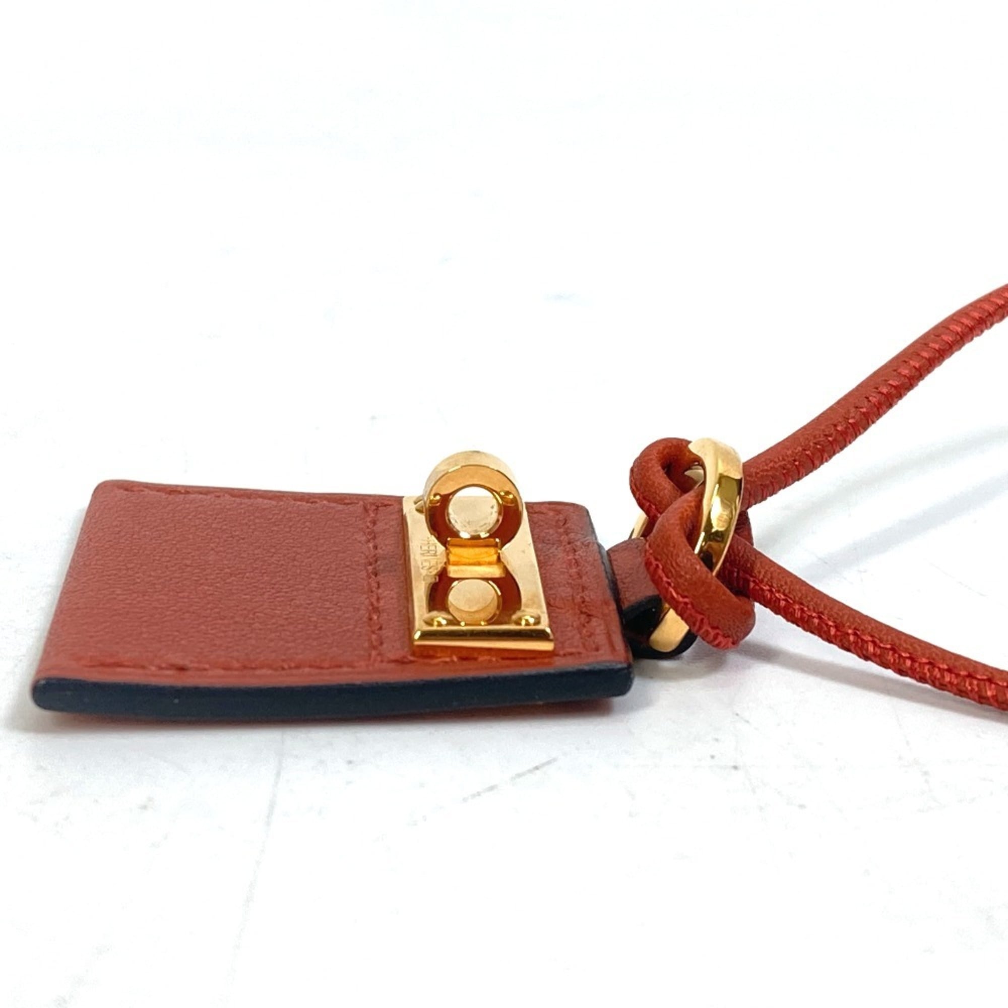 HERMES Mon Petit Kelly PM Necklace in Swift Cuivre Brown, Women's, Like New — Like New