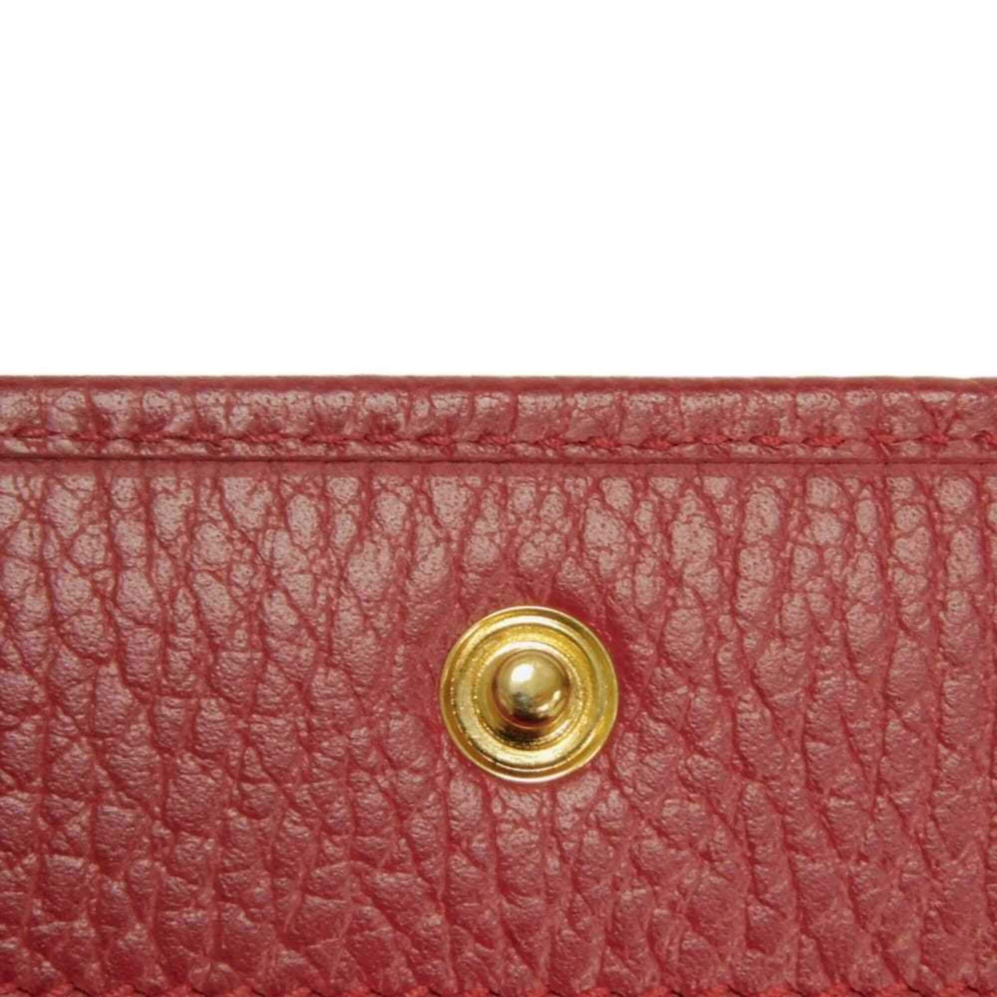 Gucci GG Marmont Chain Logo Calfskin 2-Way Clutch Bag with Double G Design, Red, 497985 CAO0G 6433, Women's — Like New