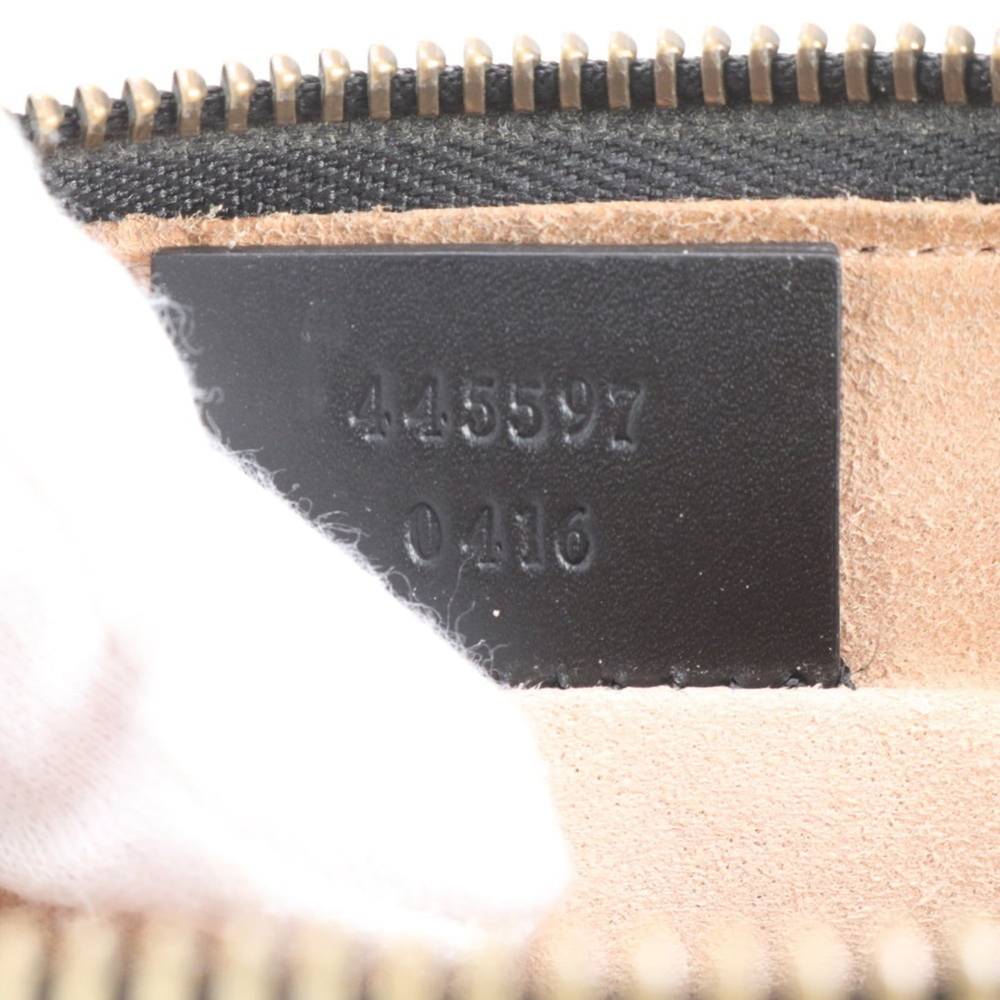 Gucci Ghost Leather Clutch Bag 445597 Pouch Black Men's