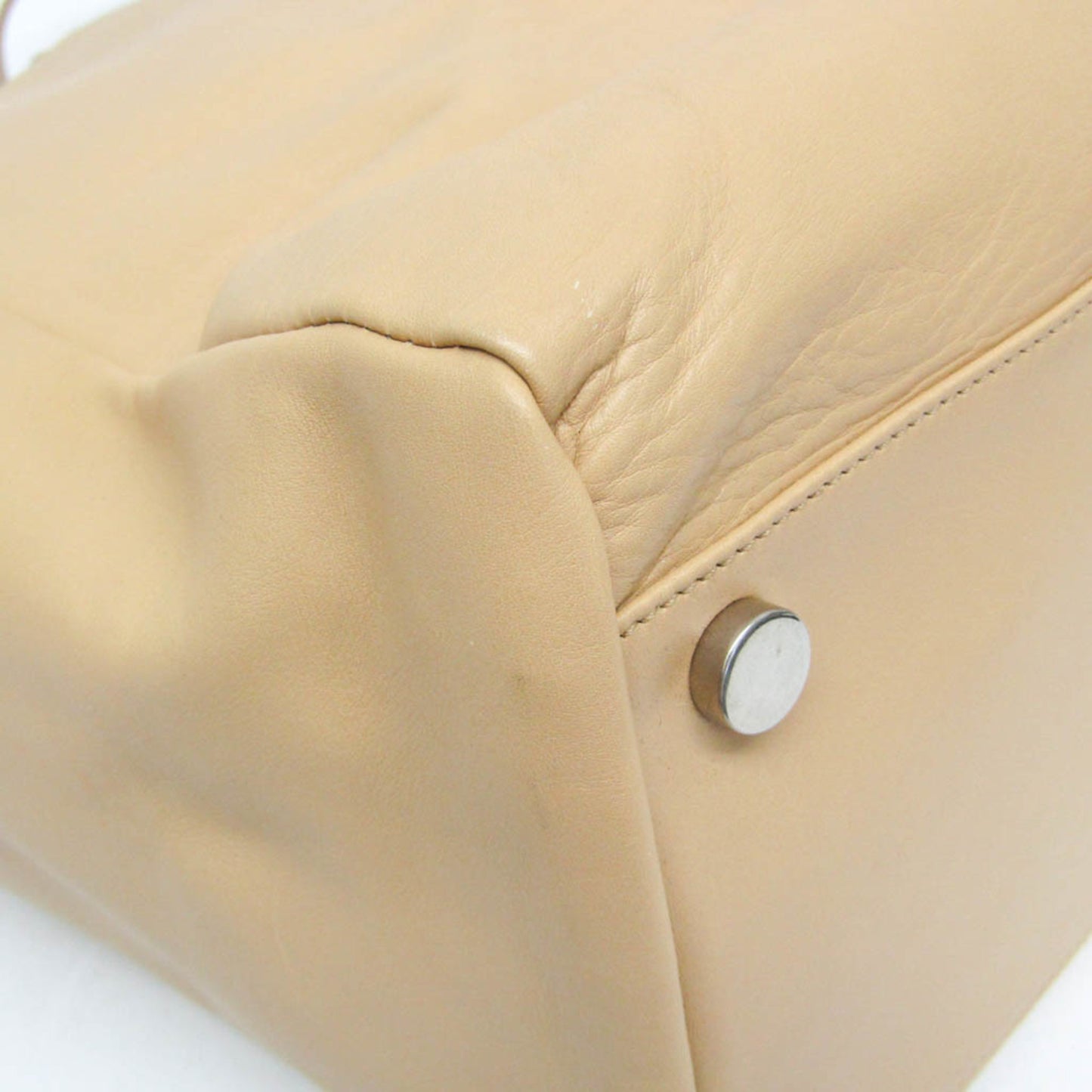 Saint Laurent 314252 Women's Leather Tote Bag Beige