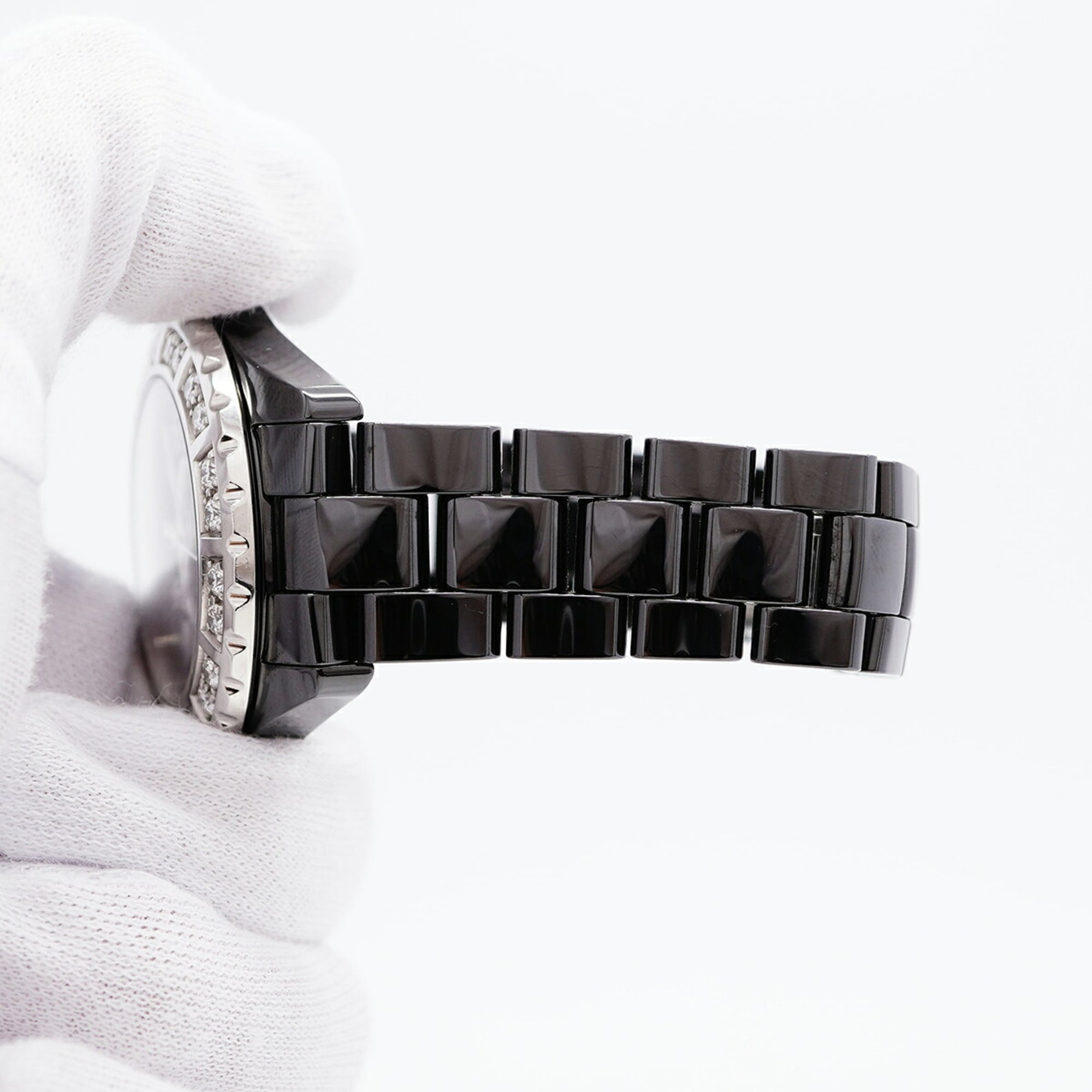 Chanel J12 Diamond Bezel H1174 Black Dial Men's Watch — Good