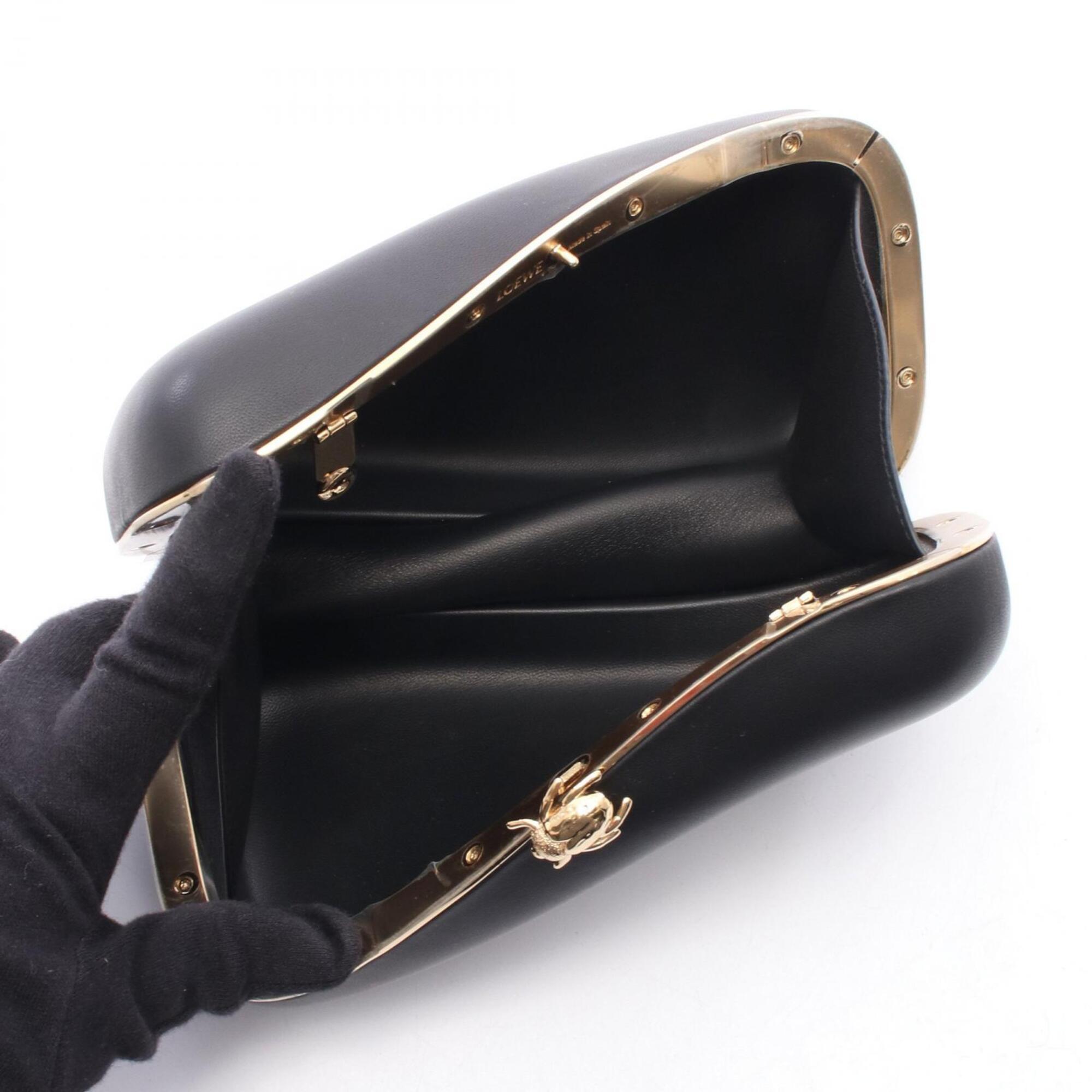 Loewe Twisted Minodiere Shoulder Bag/Handbag, Leather, Women's, Black (AORGSEMX06) — New - Store Return