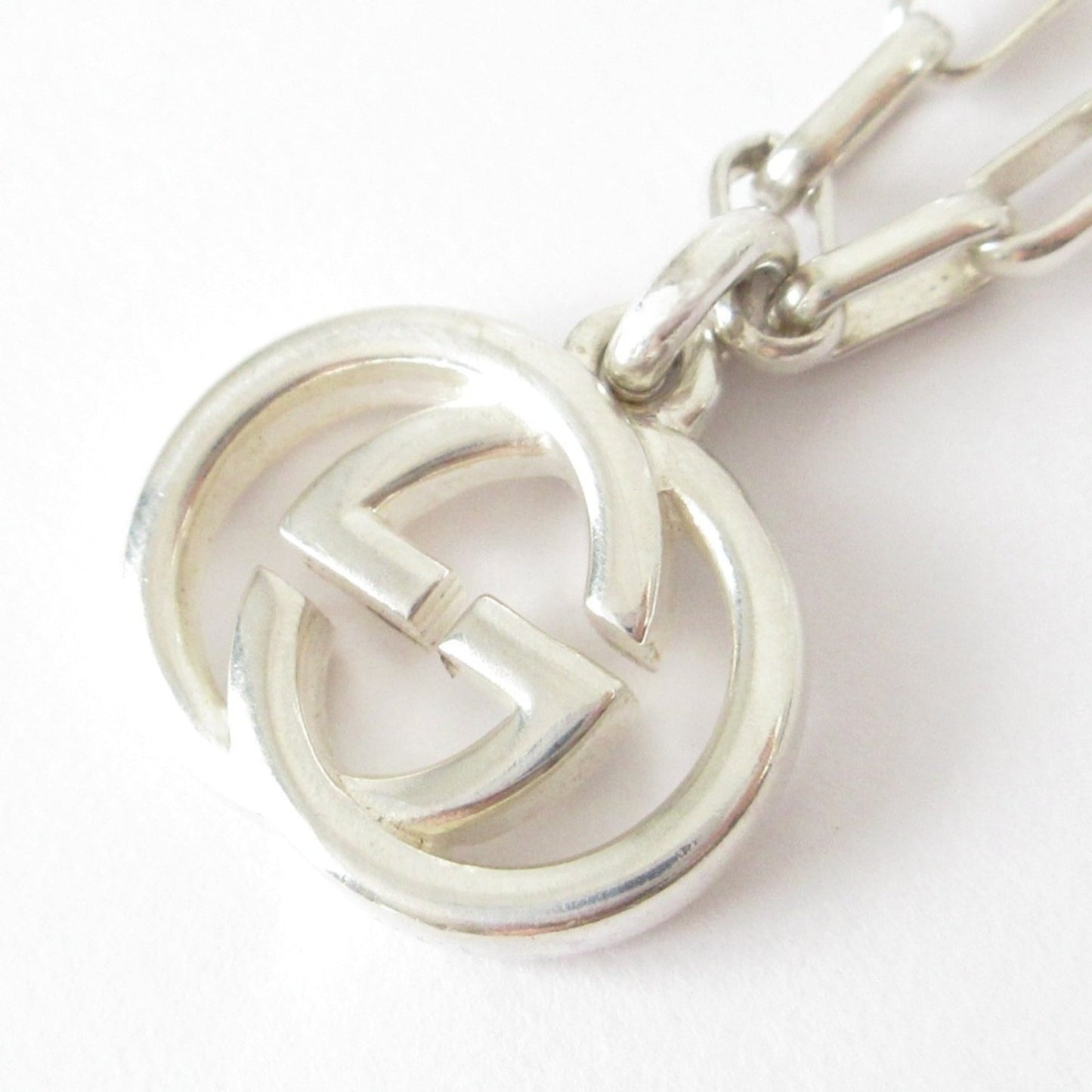 GUCCI GG Interlocking Chain Bracelet in SV925, Size 19cm, Silver, Women's