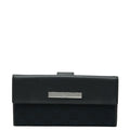 Gucci GG Canvas Long Wallet 035 1408 2150 Navy Black Leather Women's GUCCI
