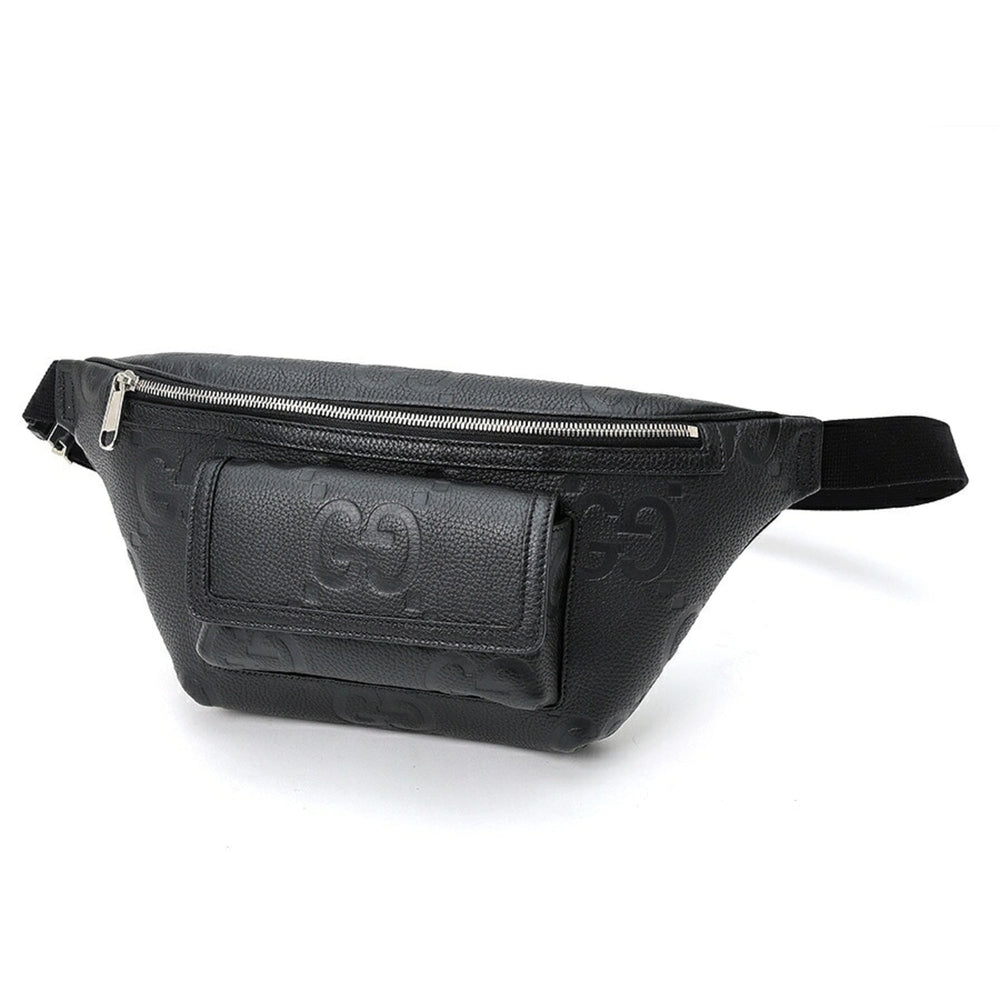 Gucci Jumbo GG Large Belt Bag 645093 Leather Black — Like New