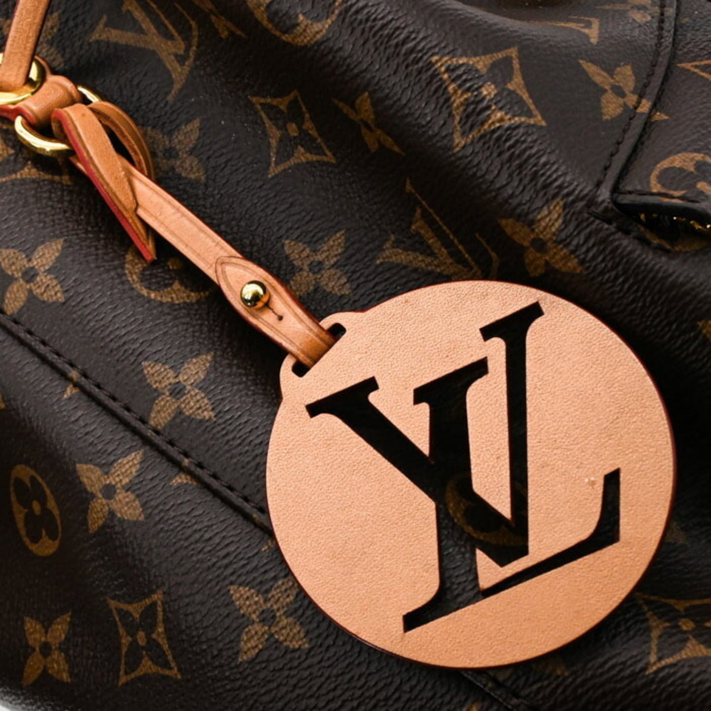 LOUIS VUITTON Montsouris NM PM Monogram Leather Backpack, Brown, with IC Chip, M45501