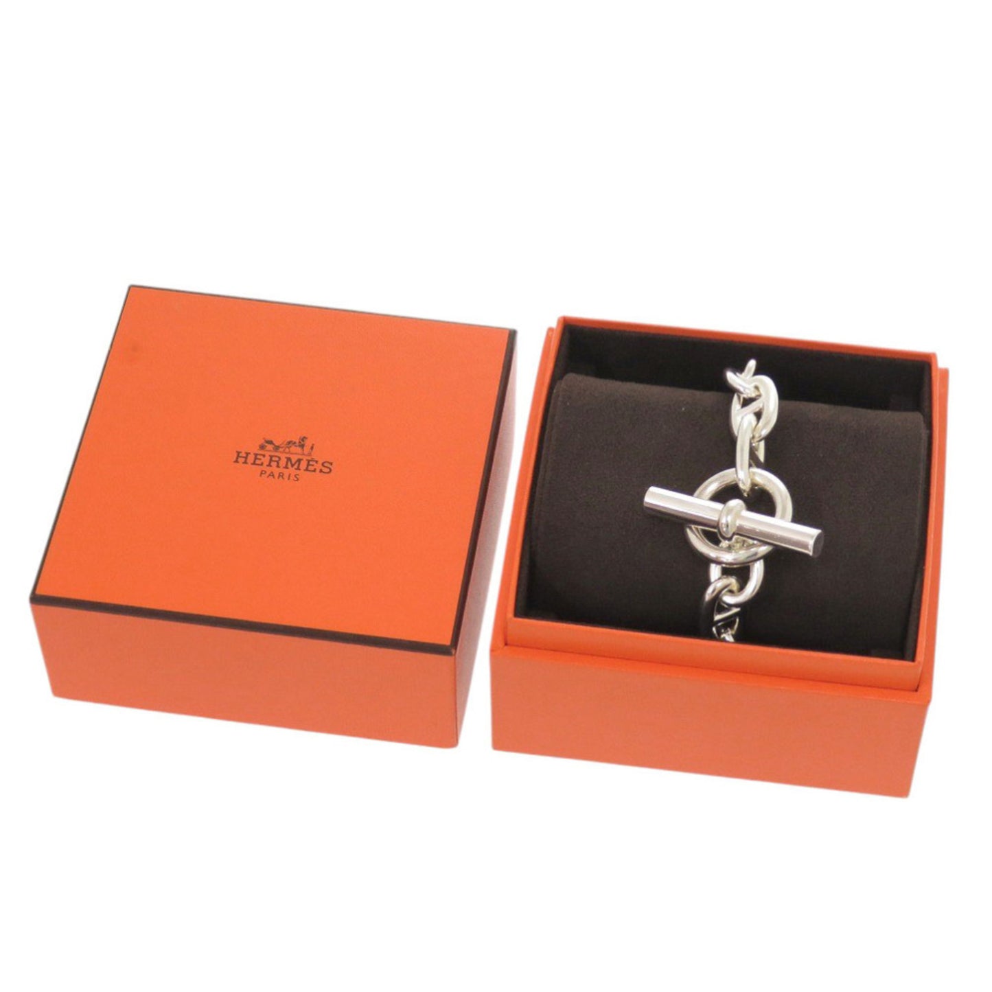 Hermes Chaine d'Ancre TGM 11-link Sterling Silver Bracelet 1502 HERMES