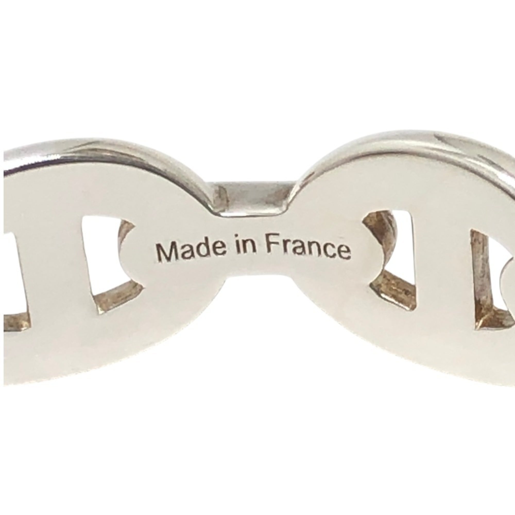 HERMES Chaine d'Ancre Enchainée SH size accessory bangle SV925 women's silver like new — Like New