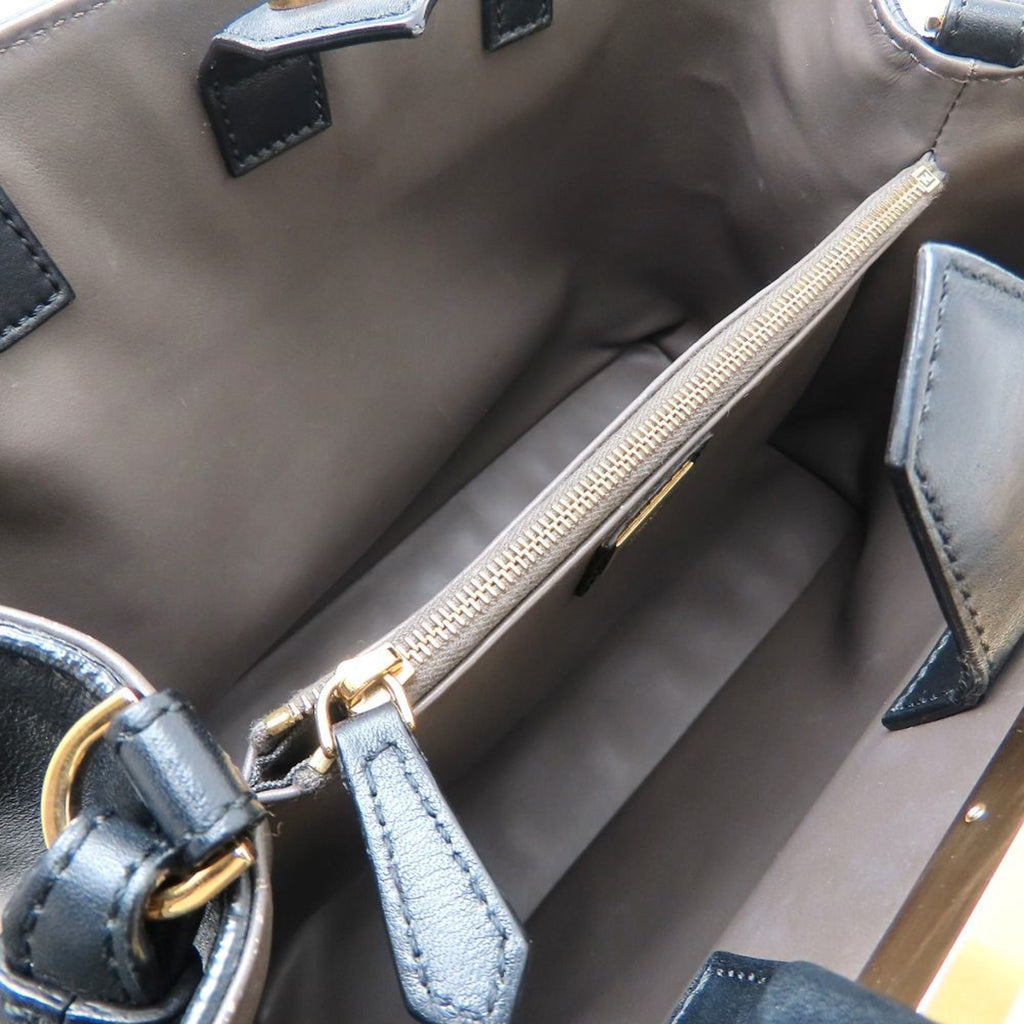 FENDI 8BH253 2-Way Handbag Leather Black Women's 352925