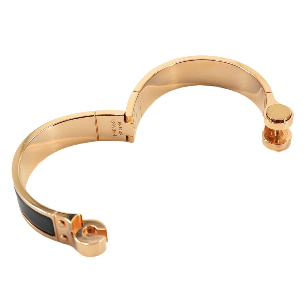 Hermes Charniere PM Bracelet Bangle Black Gold — New - Store Return