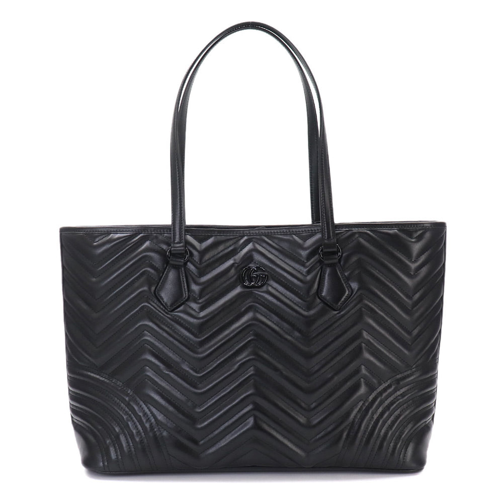 Gucci GG Marmont Quilted Large Tote Handbag, Leather, Black, 739684 Bag — New - Store Return