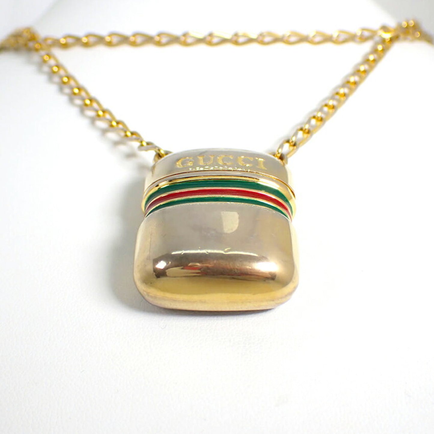 GUCCI Gucci Jelly Line Bottle Motif Case-Shaped Pendant Necklace