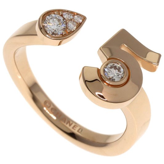 CHANEL Extrait de No. 5 Diamond Ring #48 18K Pink Gold Women's