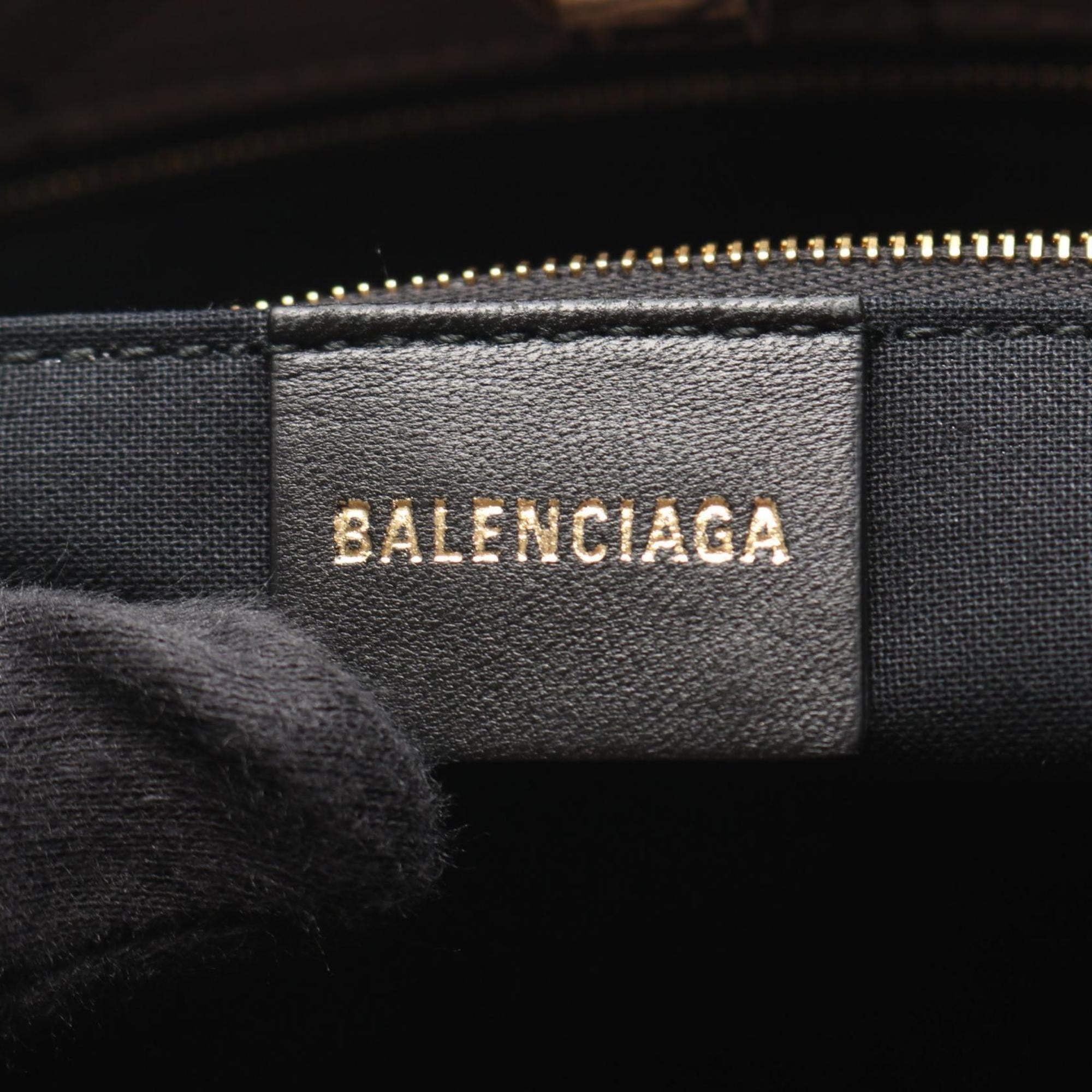 Balenciaga BB Monogram Tote Bag, Coated Canvas, Women's, Gray, 702703