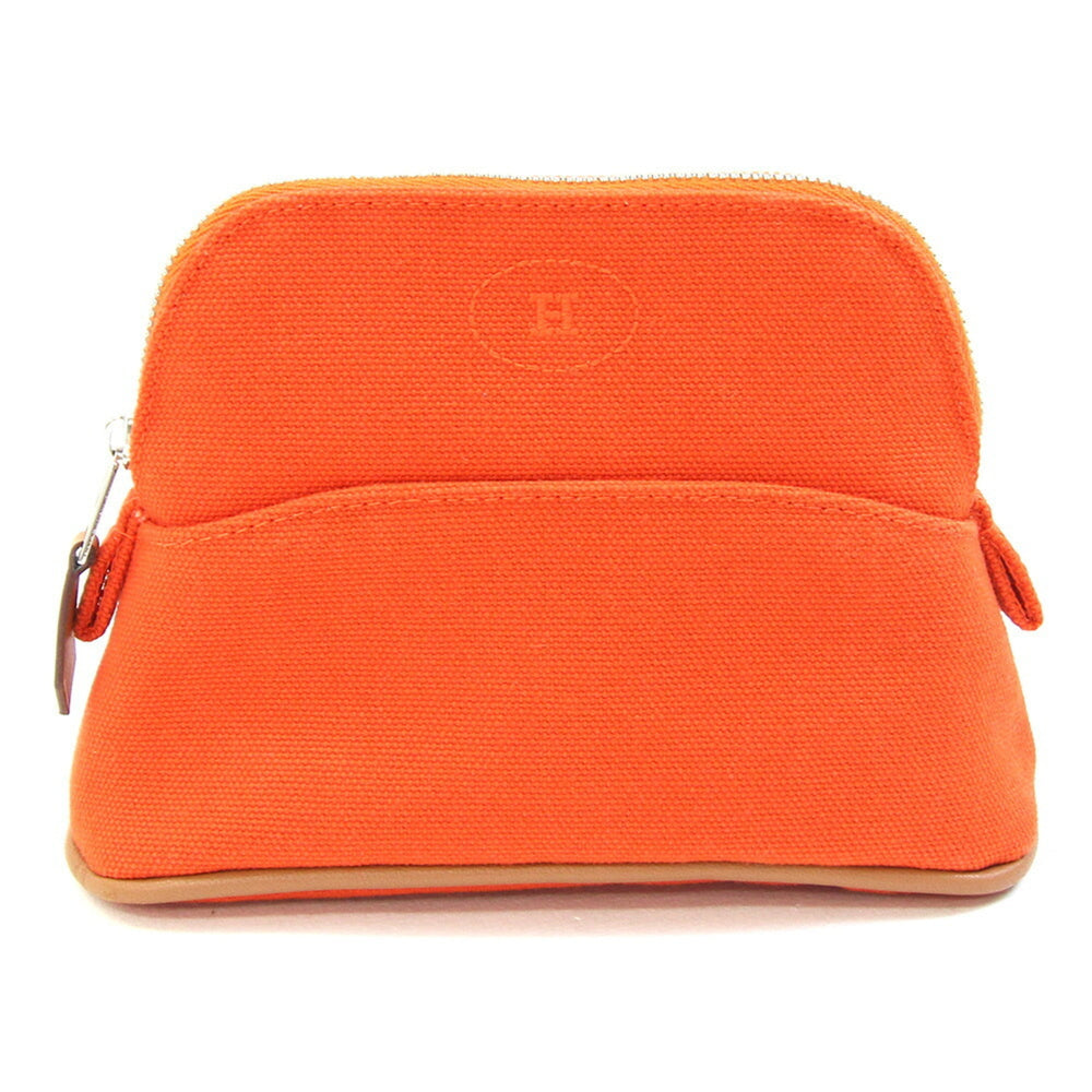 Hermes Bolide Handbag Pouch Mini H104772M Orange Cotton Canvas Travel for Women and Men — Like New
