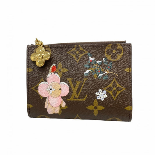 Louis Vuitton Monogram Vivienne Portefeuille Lisa Wallet M15334 Brown Women's