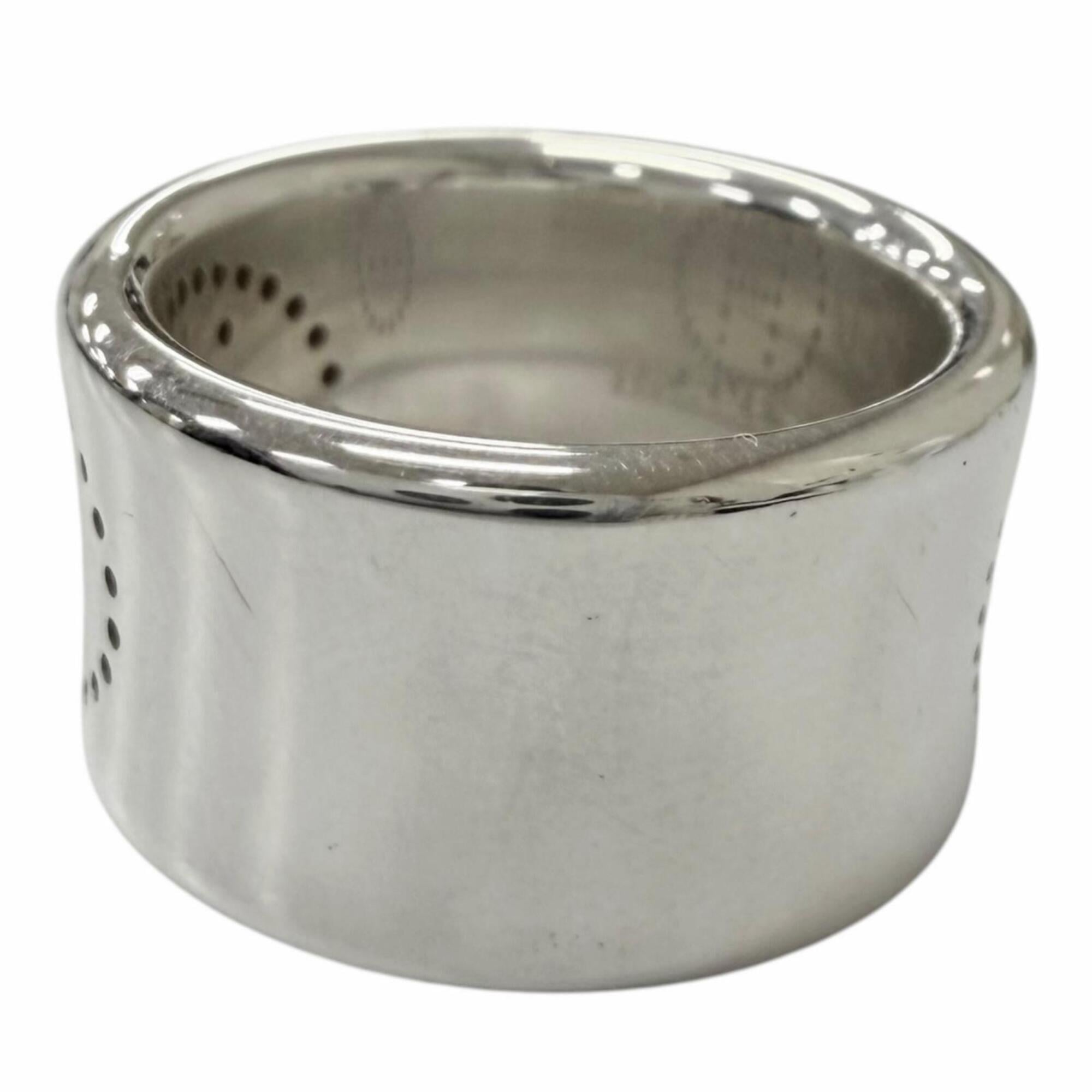 HERMES AG925 Eclipse Ruban Ring, Silver, Size 46, Weight 11.12g, Women's/Men's — Like New