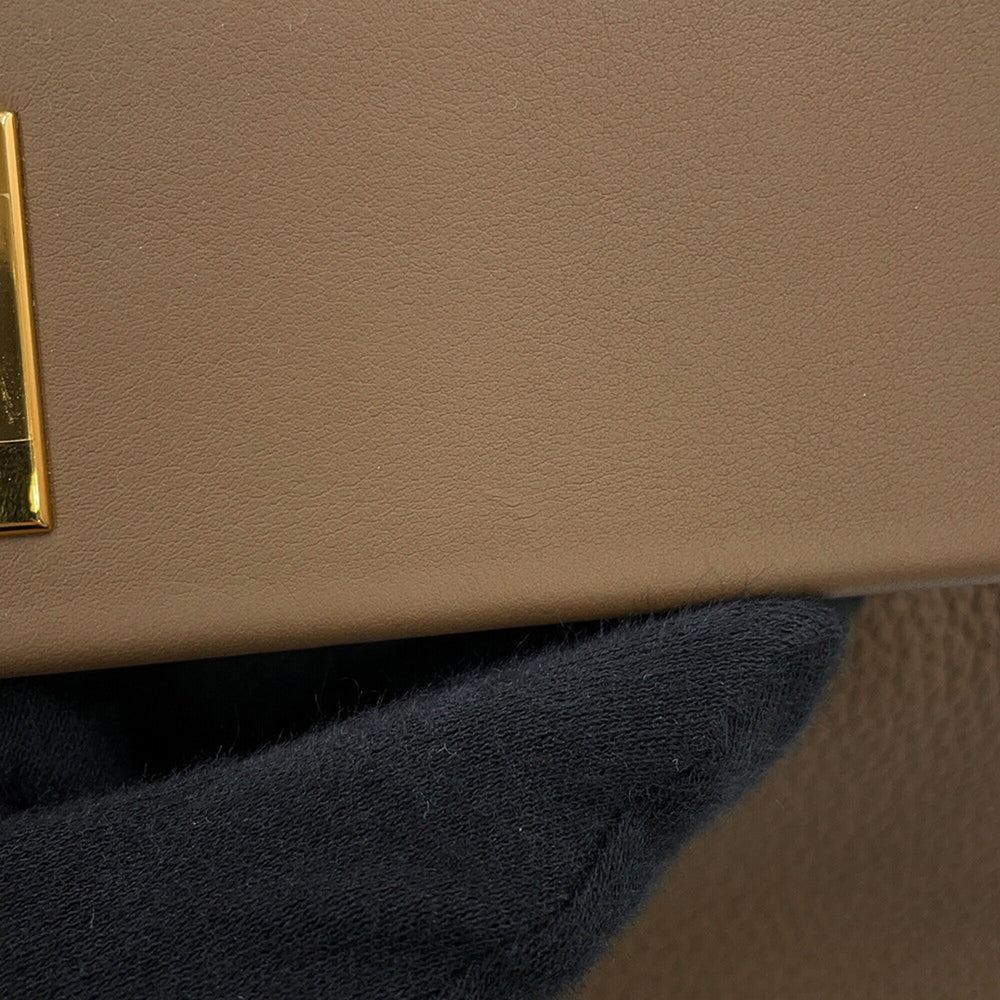 Hermes 24 29 Sac Etoupe Togo Swift Z stamp HERMES 2-way handbag — Like New