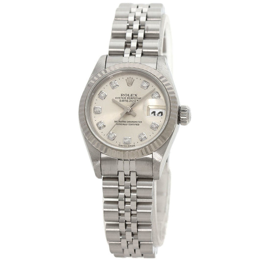 Rolex 69174G Datejust 10P Diamond Watch Stainless Steel SS K18WG Ladies ROLEX