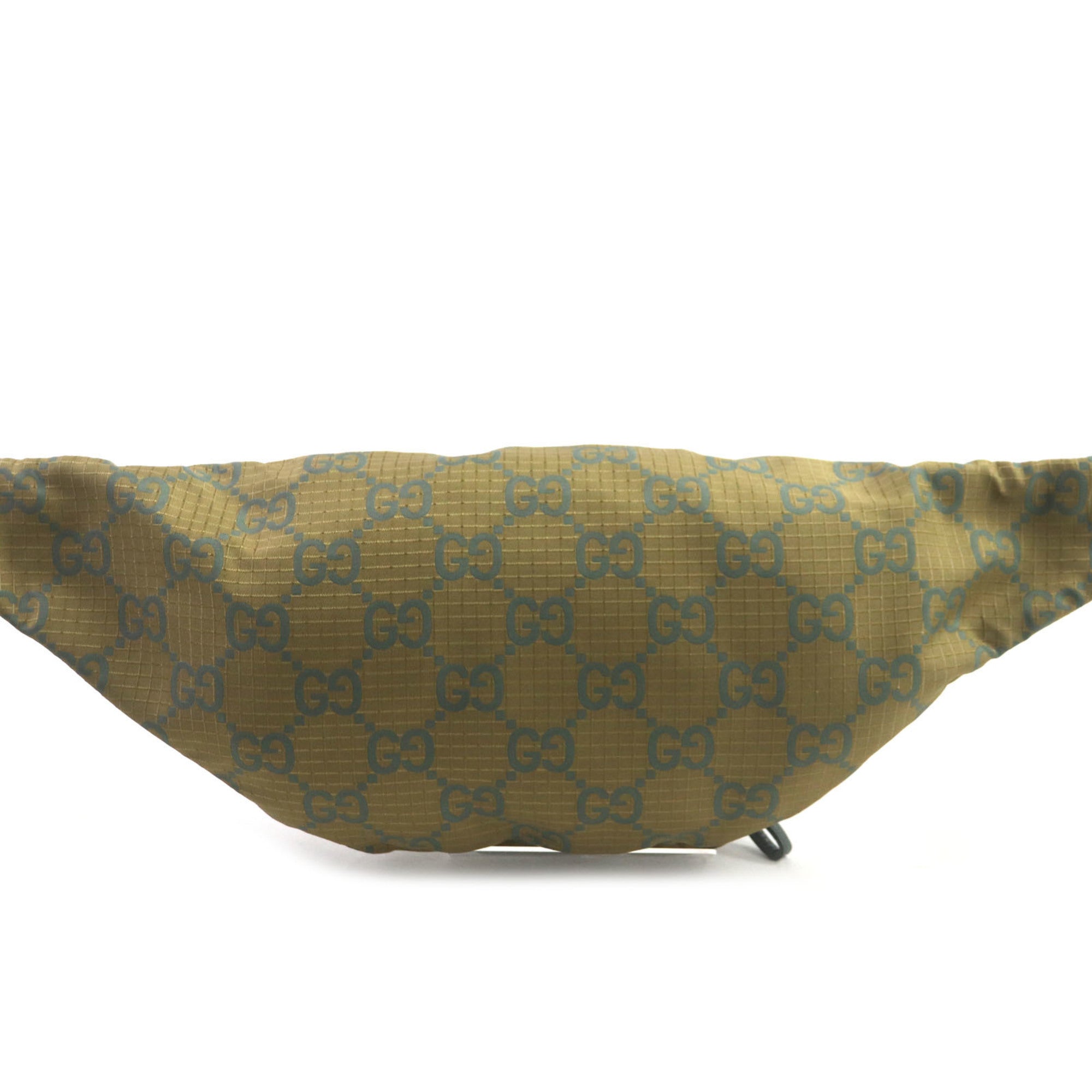 GUCCI 792287 GG Ripstop Belt Bag, Body Leather Waist Khaki, Includes Dust Made in Italy, Men's — Like New