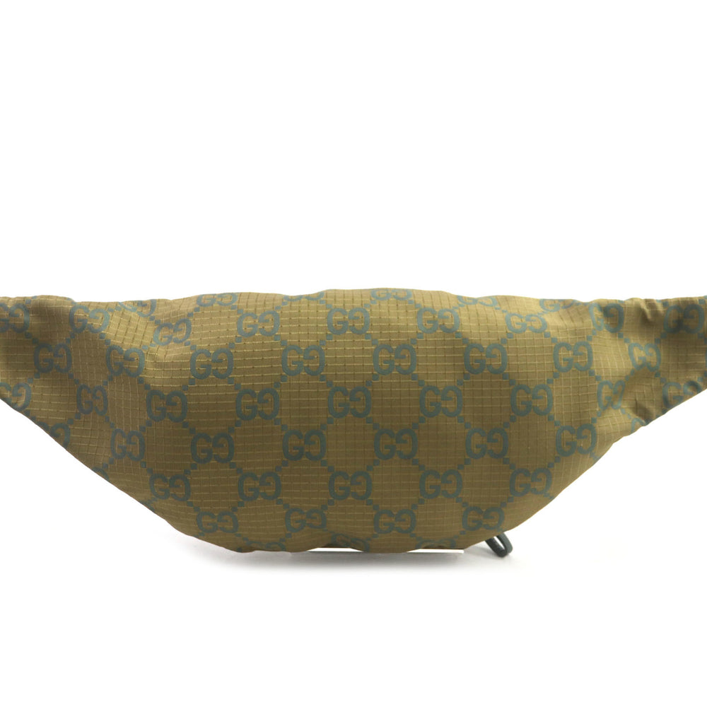 GUCCI 792287 GG Ripstop Belt Bag, Body Leather Waist Khaki, Includes Dust Made in Italy, Men's — Like New