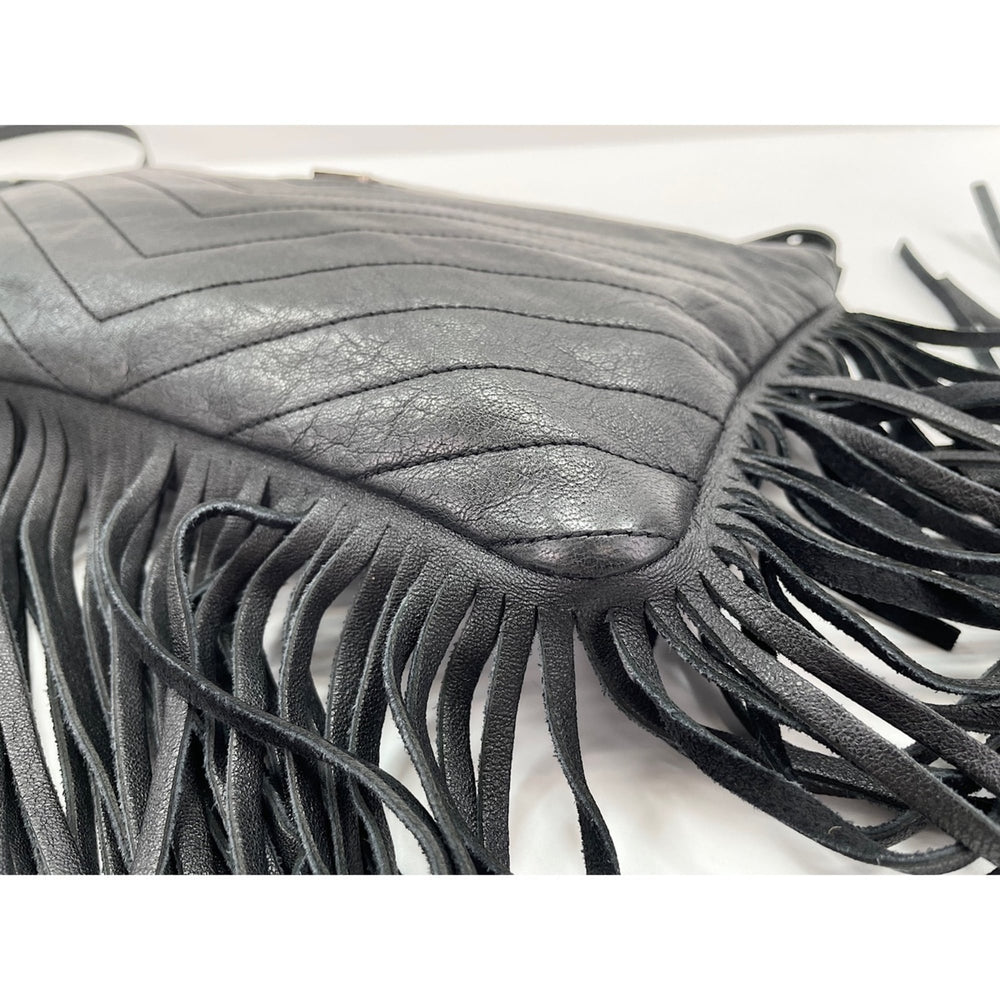 Yves Saint Laurent leather shoulder bag, black — New - Store Return