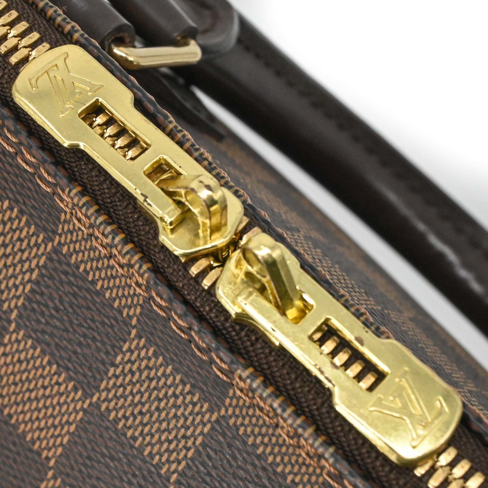LOUIS VUITTON Alma Damier Ebene Handbag, Brown, N51131 — New - Store Return
