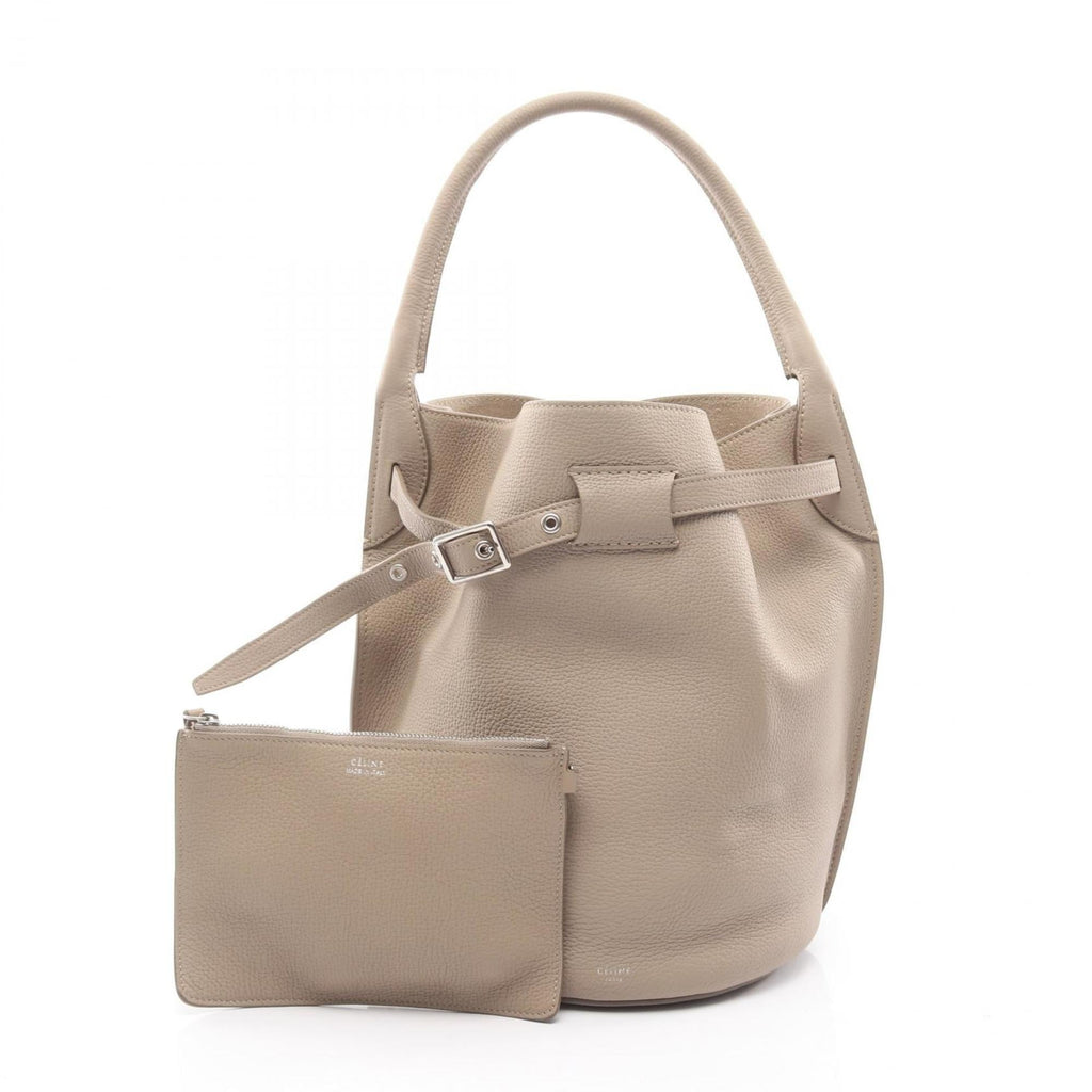 Celine Big Bag Bucket Handbag Leather Women's Beige