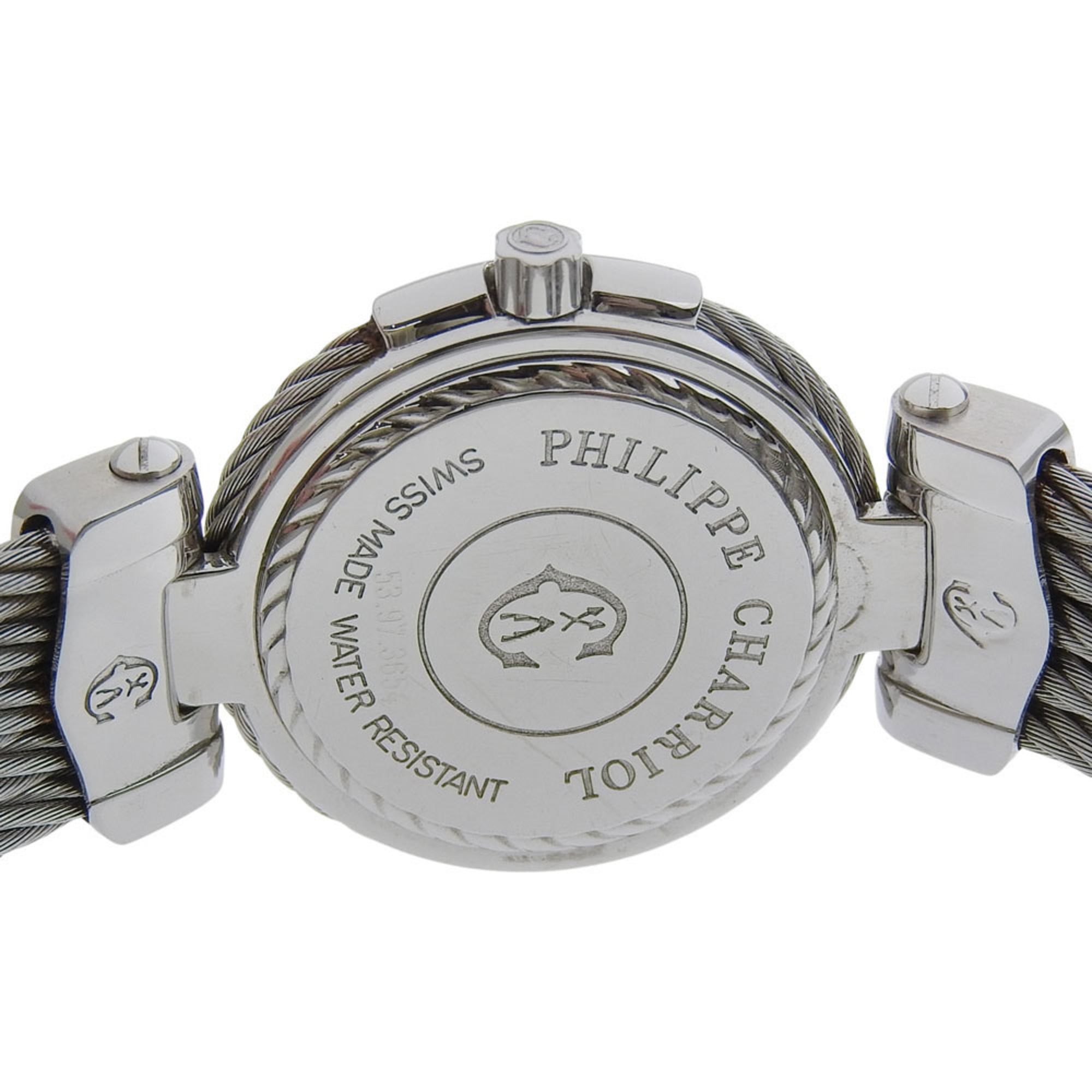 CHARRIOL Wristwatch 53.97.3654 Stainless Steel Quartz Analog Display White Dial Women's — Good