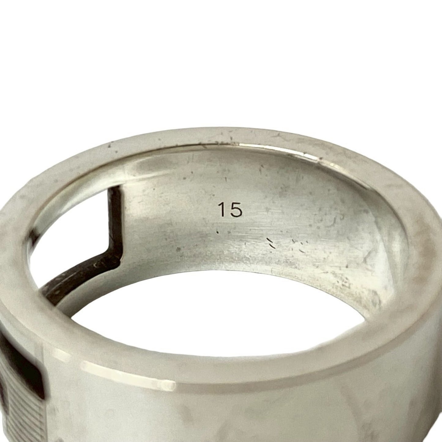 GUCCI Square G Ring, 925 Sterling Silver, Men's Accessory, 102-4