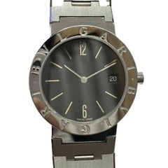 Bvlgari watch, total weight 78.8g, stainless steel, quartz movement, black dial, BB33SSD — Very Good