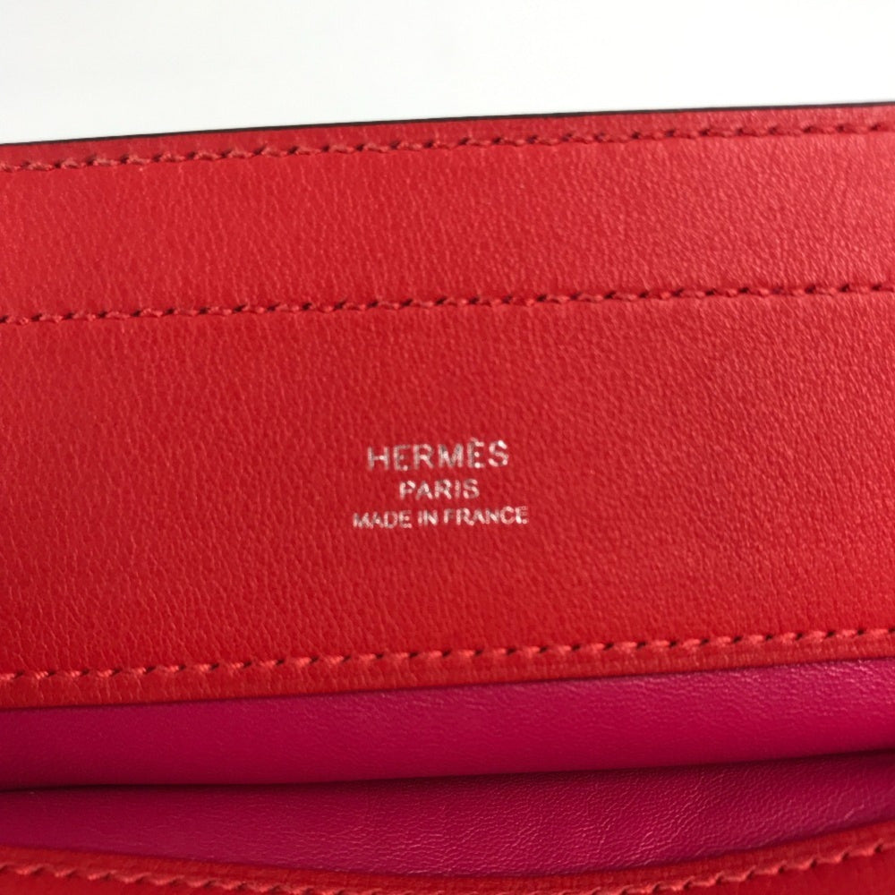 HERMES Bicolor Sac Aline Mini Pochette Shoulder Bag in Pink Leather — Like New