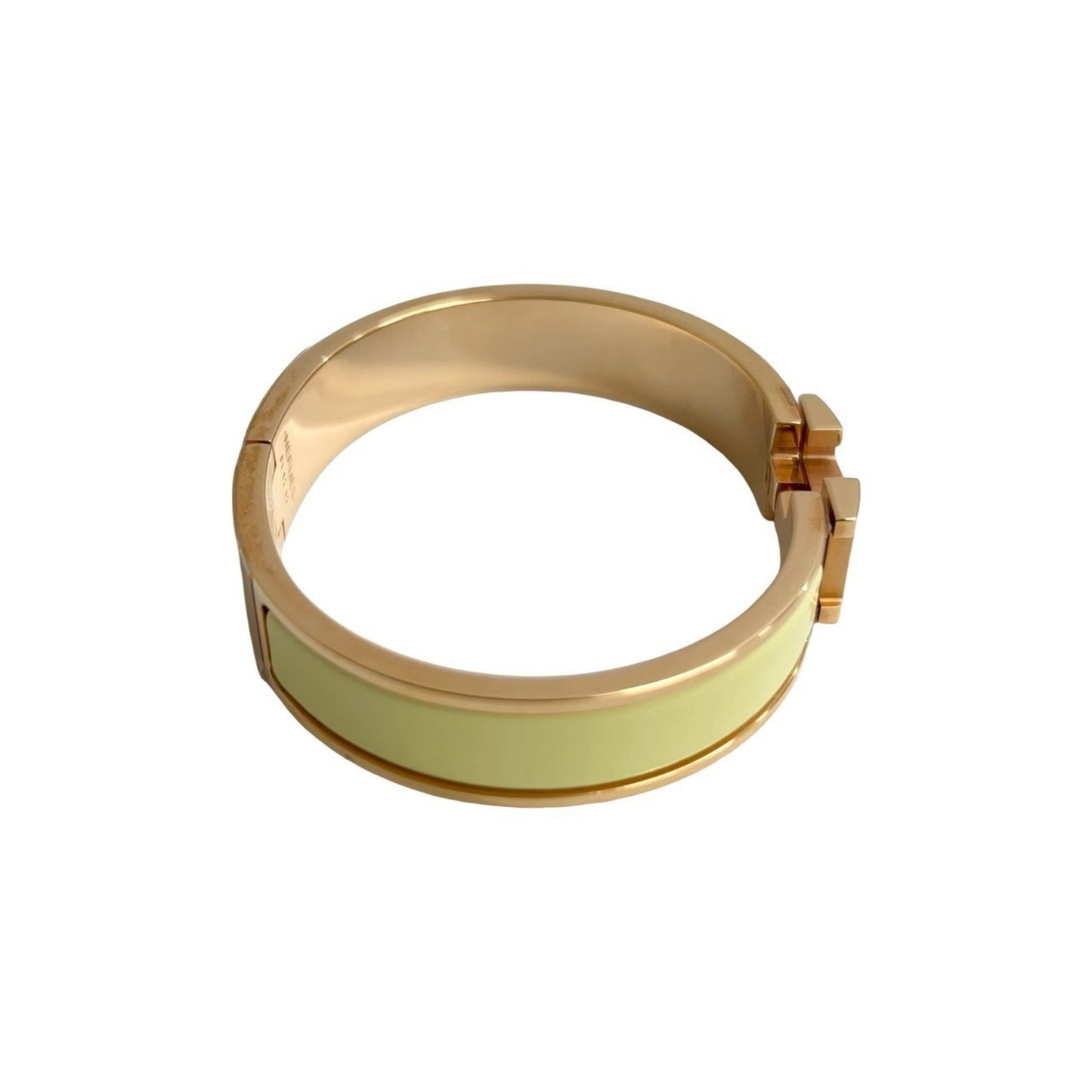 HERMES Click H Bracelet Bangle Women's Accessory Gold Yellow 28420