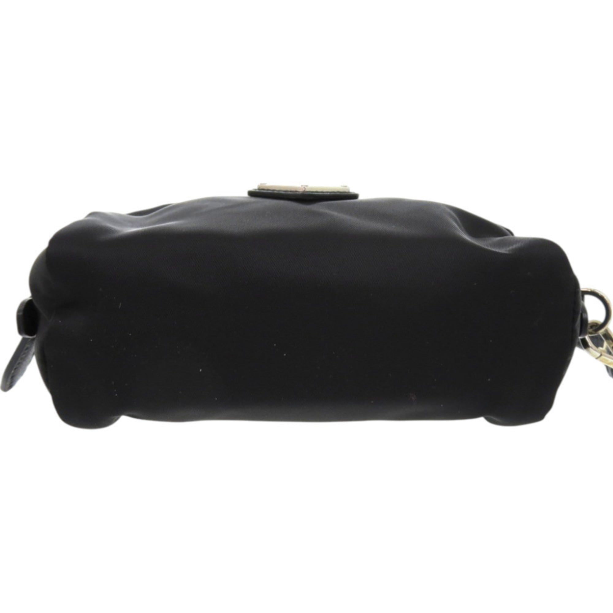 Like new Prada pouch with strap, 1NE175 nylon, silver hardware, black, 0351 PRADA — Like New