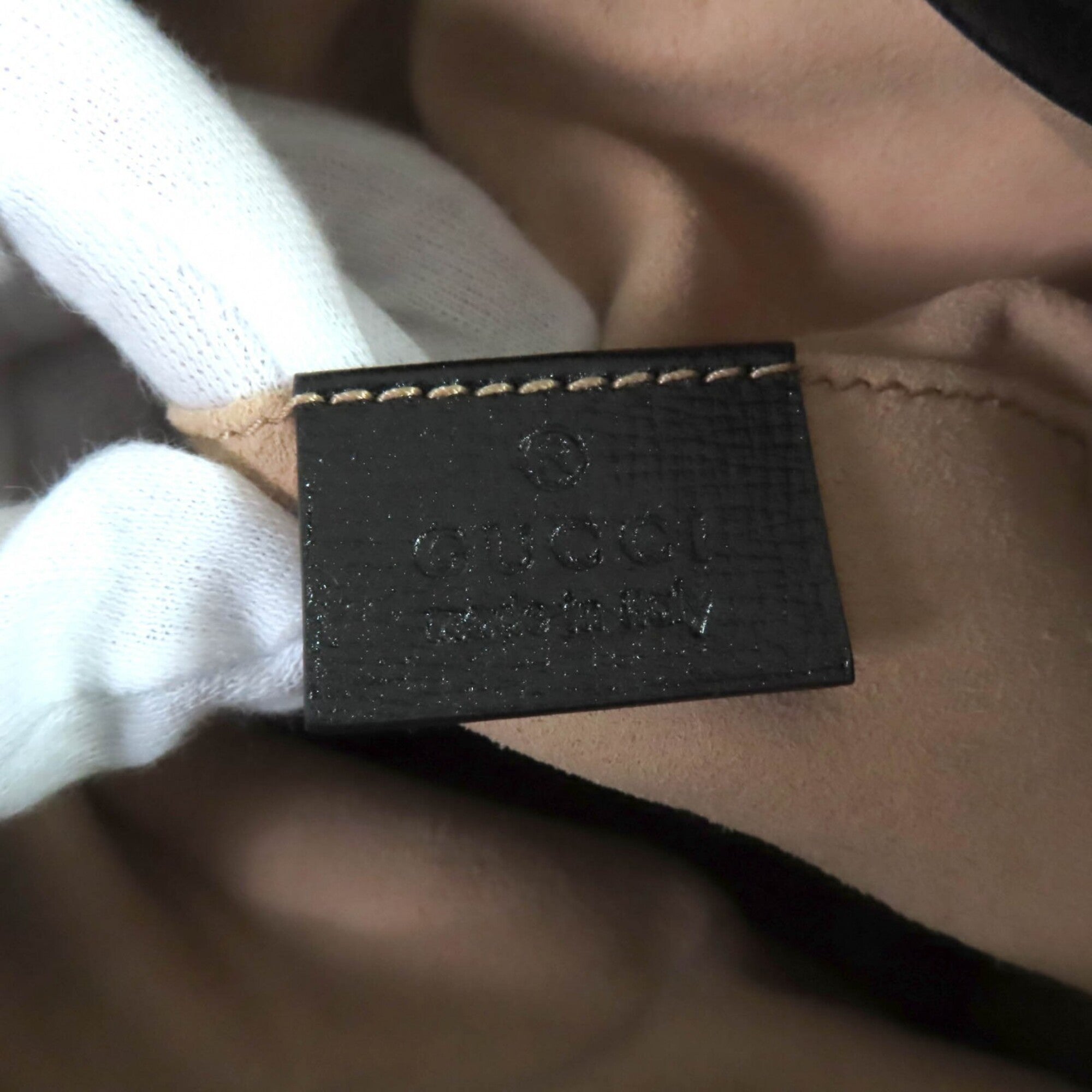 GUCCI 602118 Horsebit Leather Bucket Bag Shoulder Black Gold Hardware with Dust Made in Italy Women's — Like New