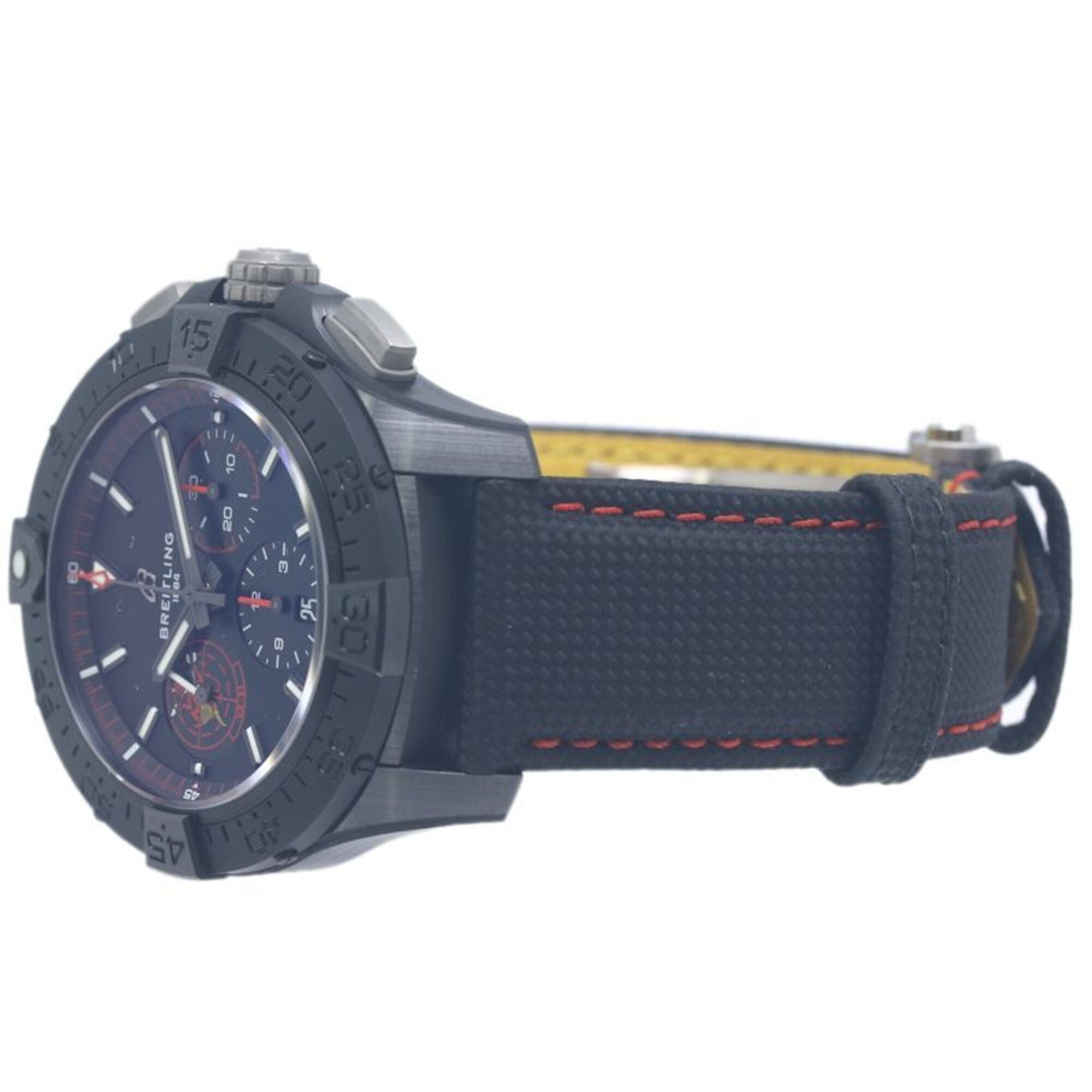 BREITLING Avenger B01 SB01473A1B1X1 SB0147 Chronograph 44 Night Mission Dust Devils Men's Watch Ceramic x Cowhide Leather 40375 — Very Good
