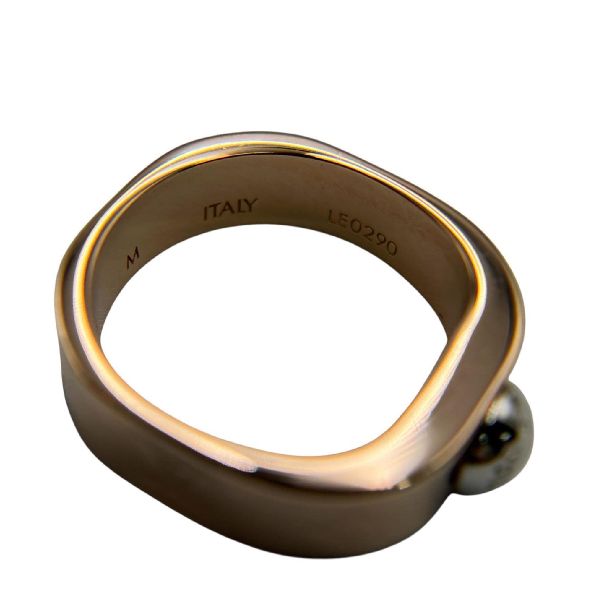 Louis Vuitton Berg Nanogram Ring M00214, Pink Gold, Women's