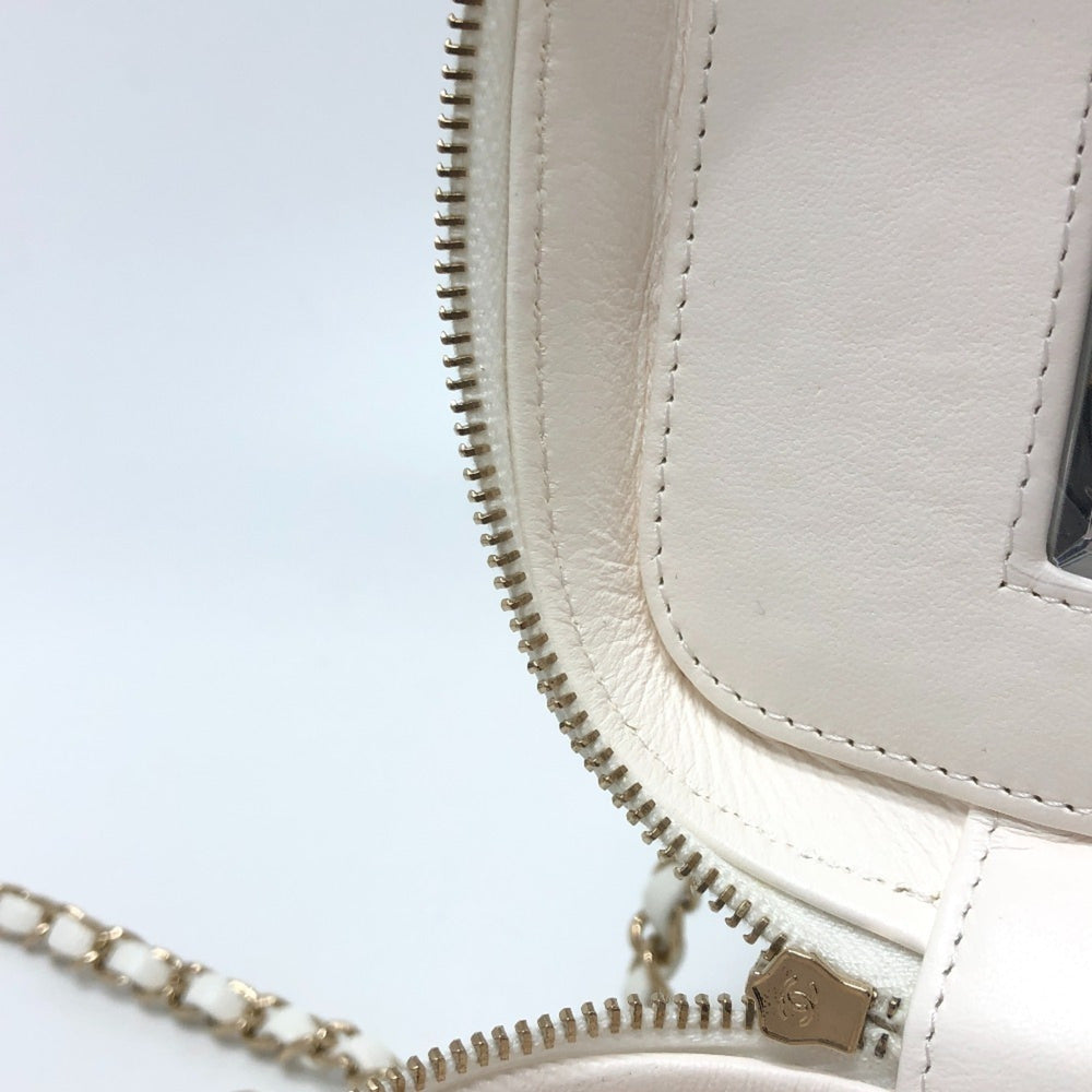 CHANEL AS3171 Coco Mark CC Vanity Bag Chain Handbag Shoulder Caviar Skin Women's White — New - Store Return