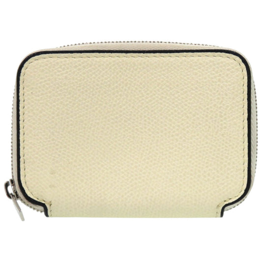 Valextra Zip Around Card Holder SGZA0010028LRLCC99WW Soft Calfskin White Coin Case 1336