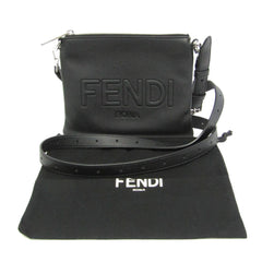 Fendi 7N0146 Women,Men Leather Shoulder Bag Black — Like New