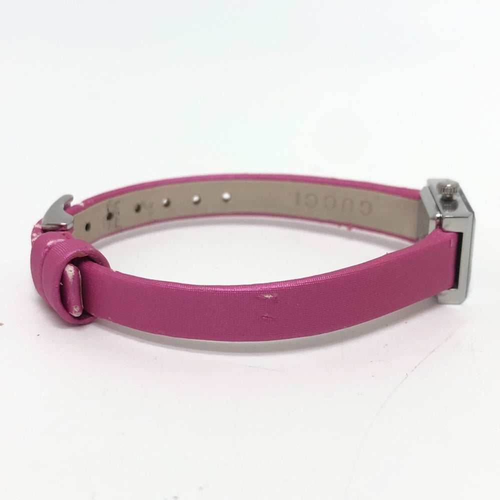 GUCCI 128.5 Pink Shell Quartz Wristwatch Watch SS Ladies Silver S-240816-8 — Good